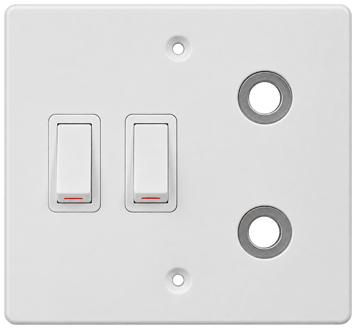 White dimmer cover plate