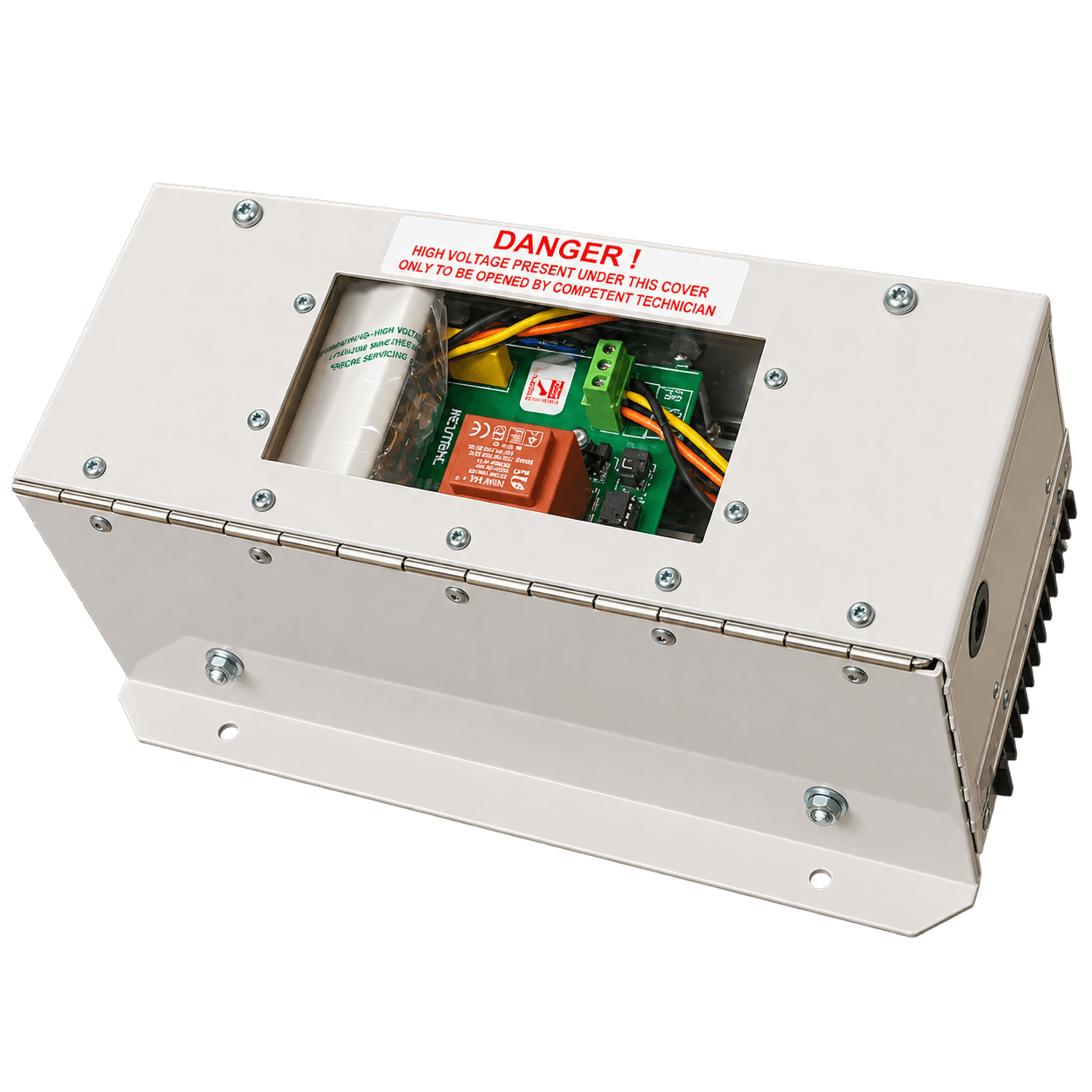 Heavy-duty dimmer in a metal surface box